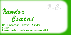 nandor csatai business card