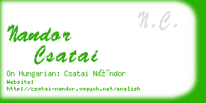 nandor csatai business card